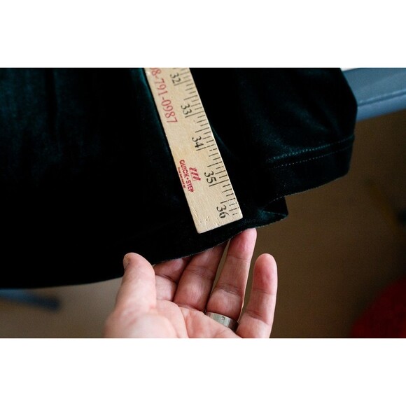 Dress.com Green velvet velour midi dress M fairy goth whimsigoth - Picture 5 of 5